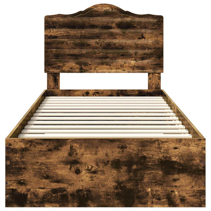 Bettrahmen Geräucherte Eiche 100 x 200 cm Holzwerkstoff