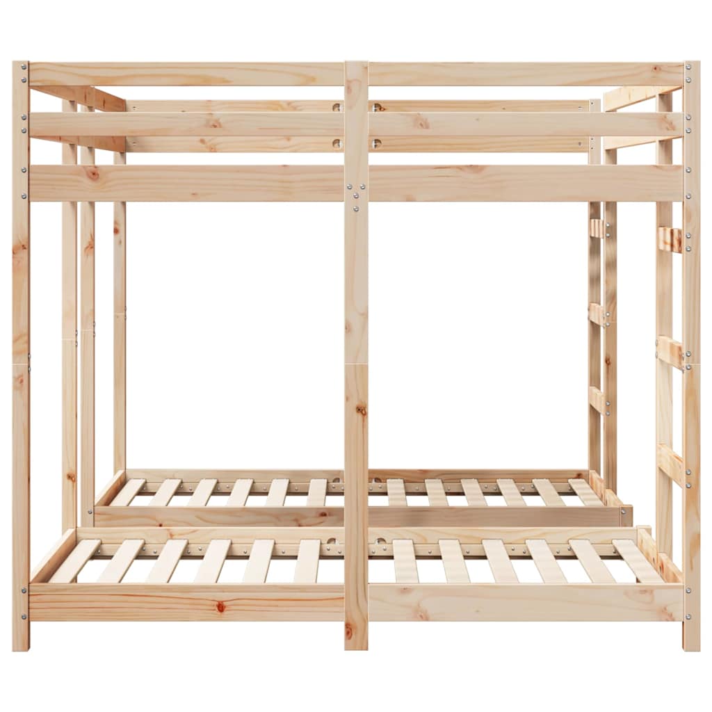 Dreifach Etagenbettrahmen Braun 160 x 200 cm