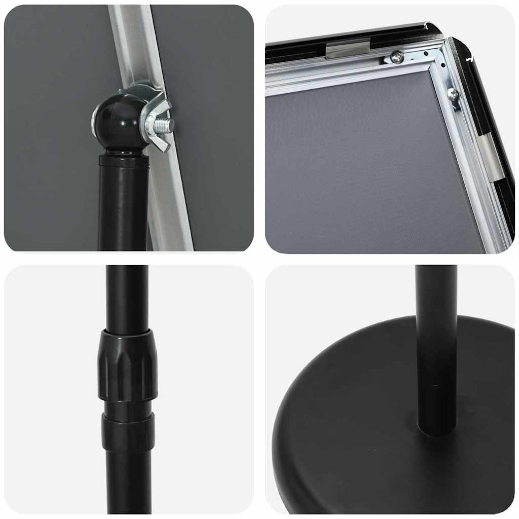 Messestände Schwarz 25 x 25 x 125 cm Aluminium