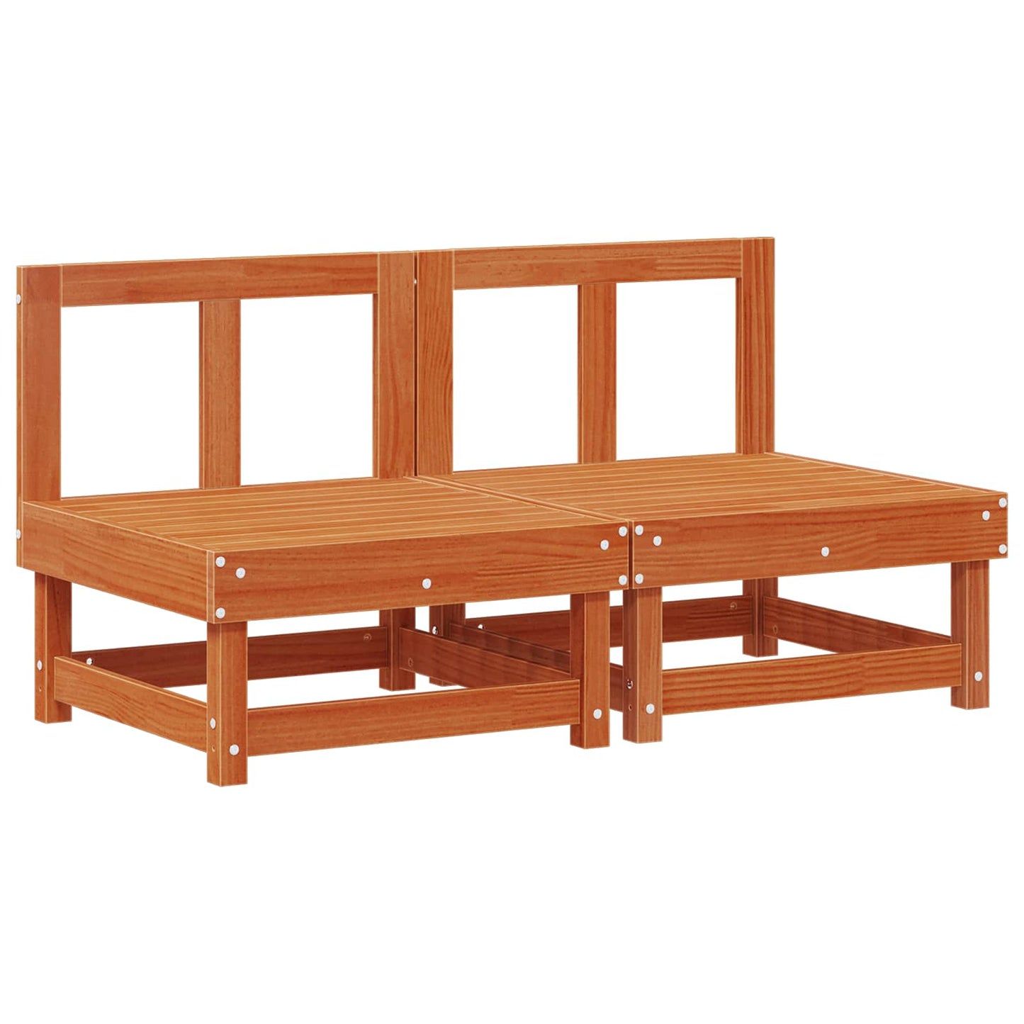 Garten Mittelssofa Massives Kiefernholz Wachsbraun