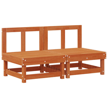 Garten Mittelssofa Massives Kiefernholz Wachsbraun