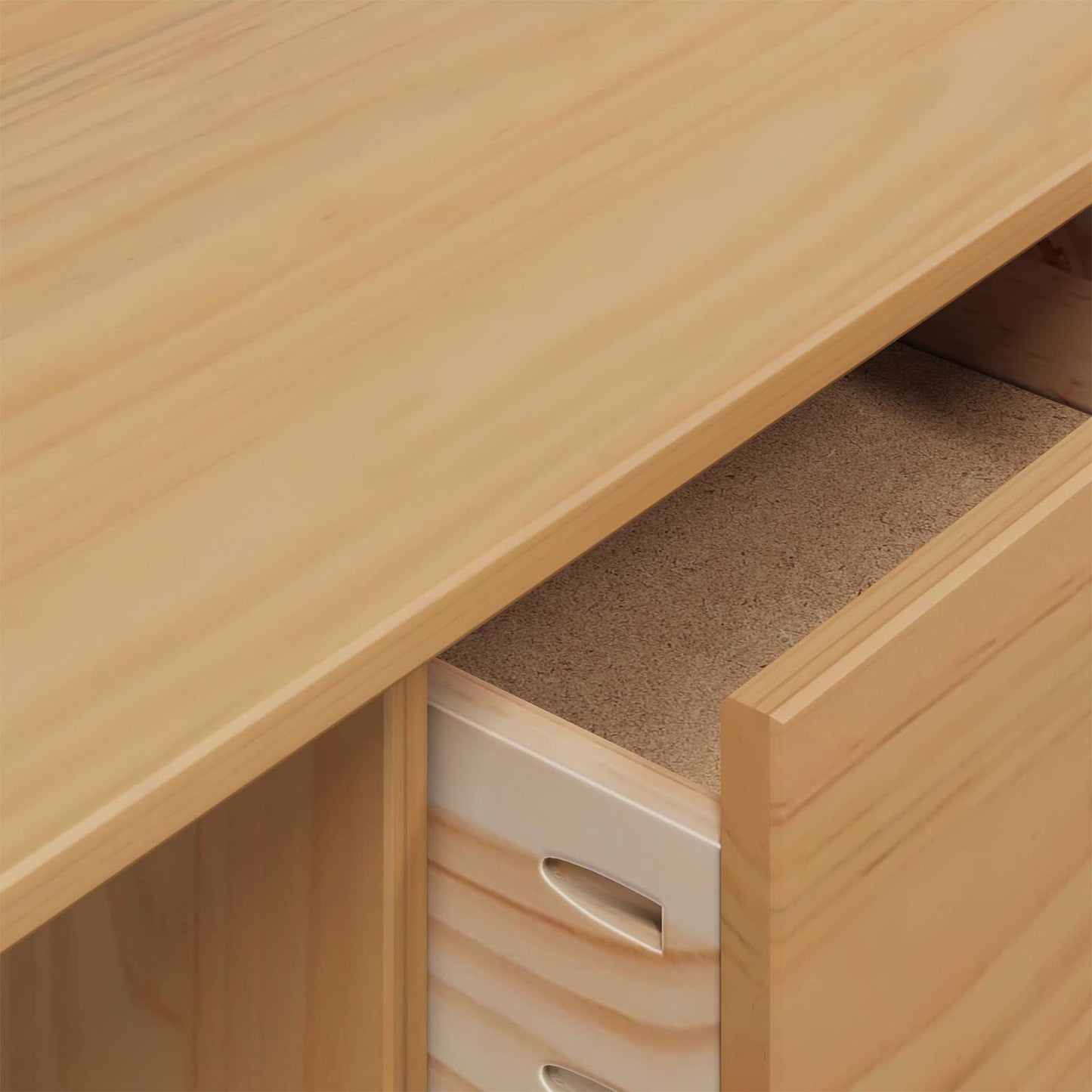 Schreibtisch mit Schubladen Honigbraun 100 x 45 x 74 cm