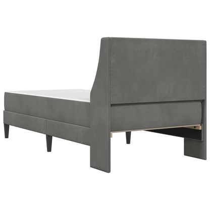 Bettgestell mit Matratze Dunkelgrau 80 x 200 cm Samt