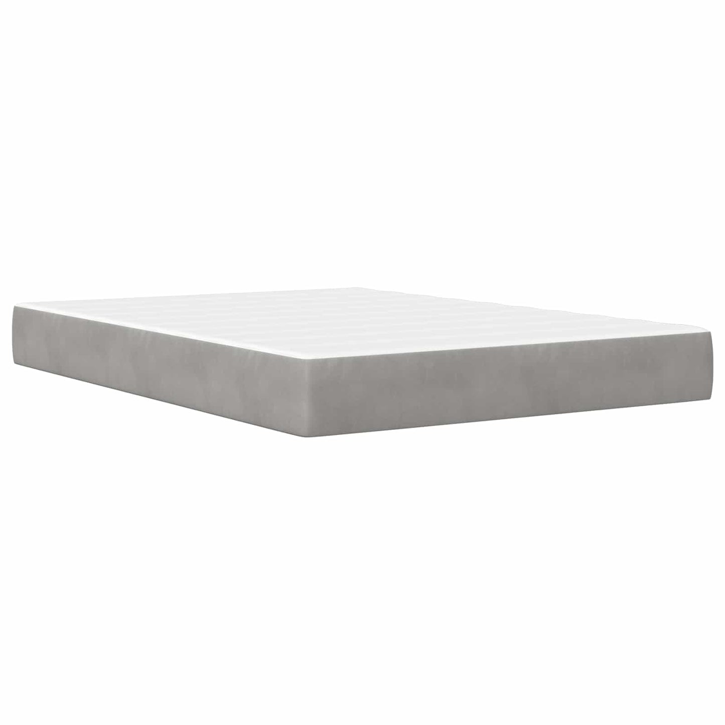 Bettgestell mit Matratze Hellgrau 180 x 200 cm Samt