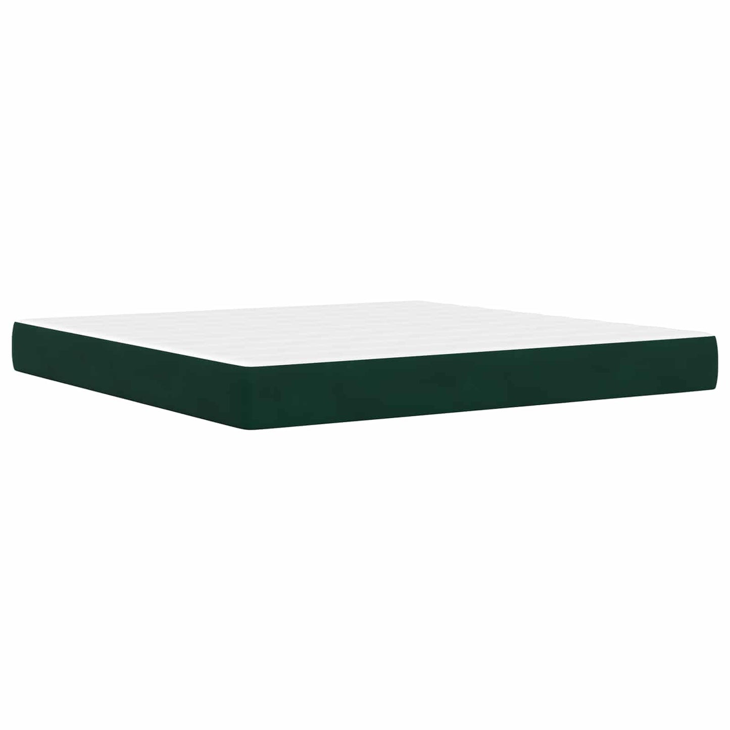 Bettgestell mit Matratze Dunkelgrün 200 x 200 cm Samt