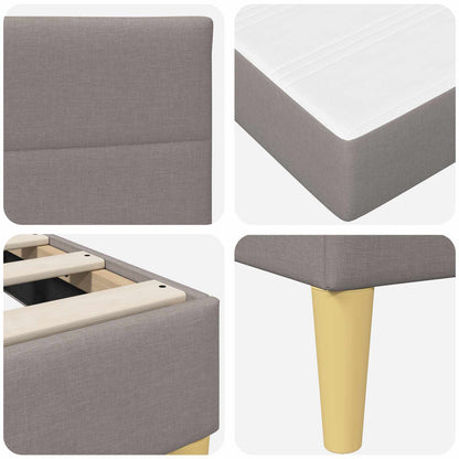 Bettrahmen Taupe 90 x 200 cm Polyester