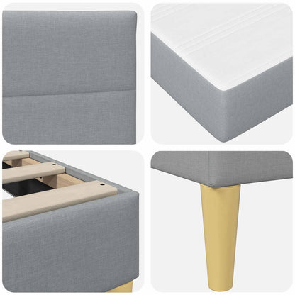 Bettrahmen Hellgrau 120 x 200 cm Polyester