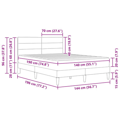 Bettrahmen Blau 140 x 190 cm Polyester