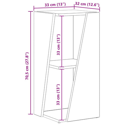 Seitenregal Graues Sonoma 33 x 32 x 70,5 cm Holzwerkstoff