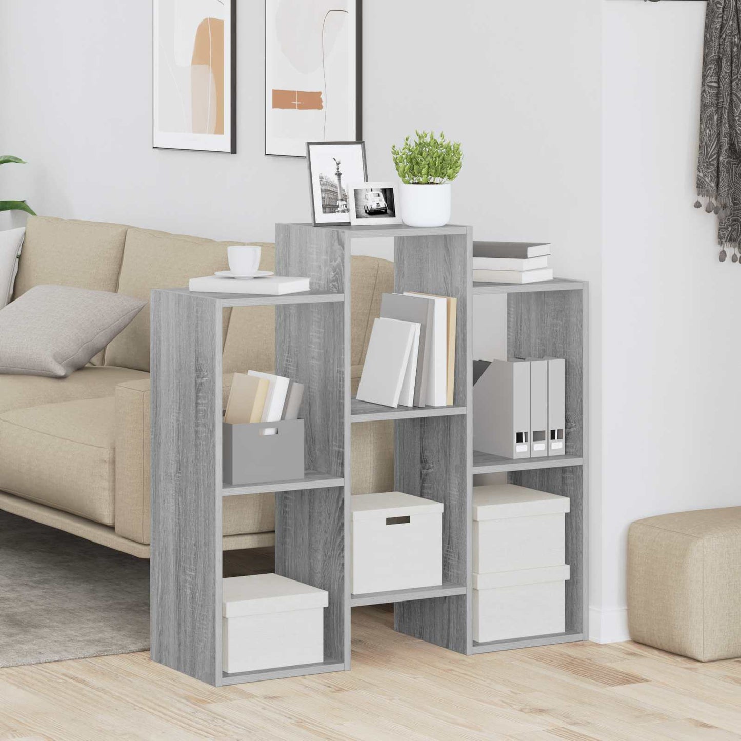 Sideboard Graues Sonoma 90 x 30 x 90 cm