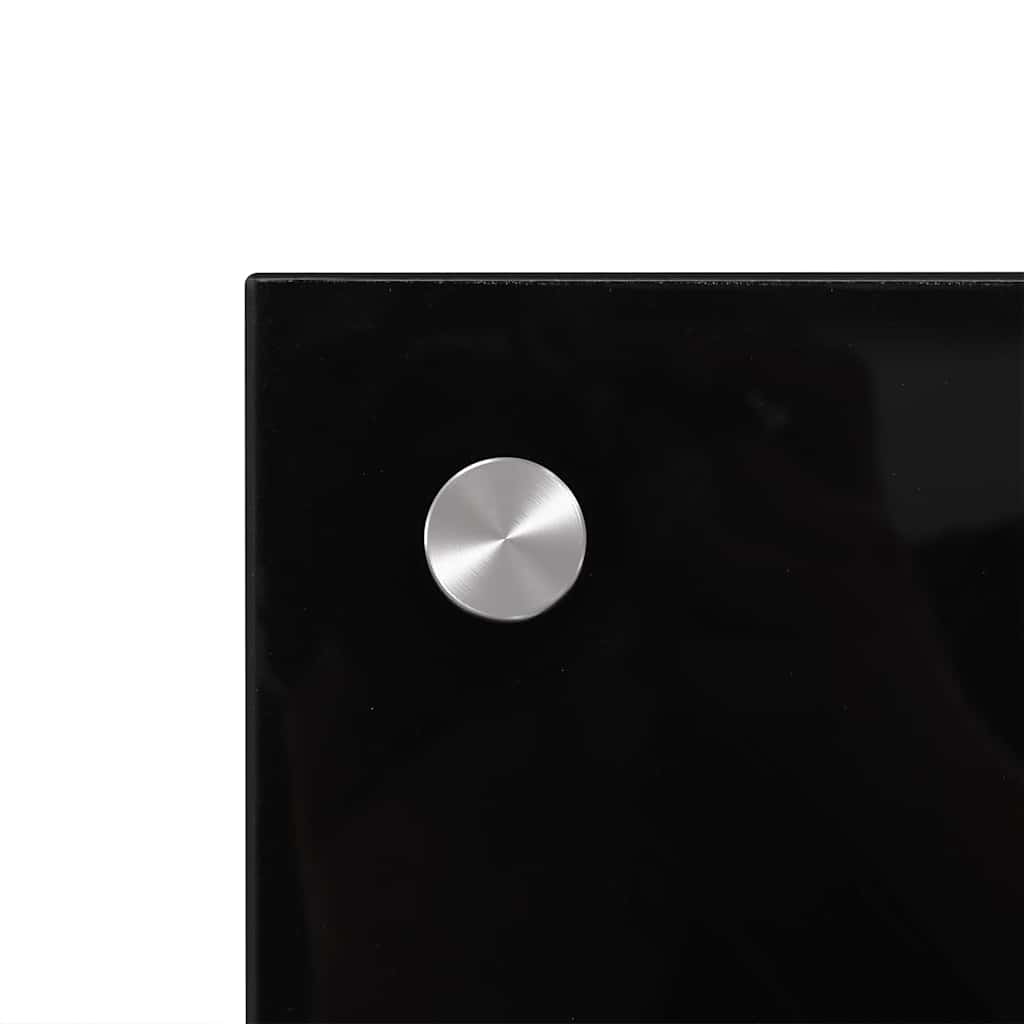 Küchenrückwand 2 pcs Schwarz 100 x 60 cm Gehärtetes Glas