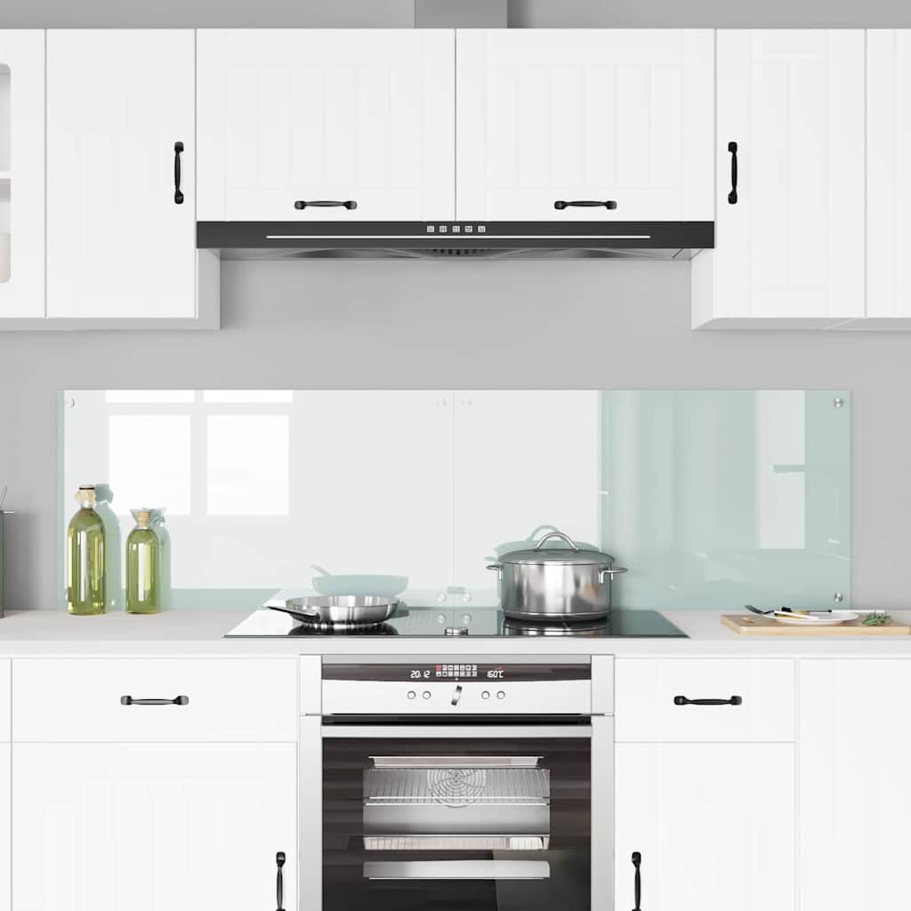 Küchenrückwand 2 pcs Weiß 90 x 50 cm Gehärtetes Glas