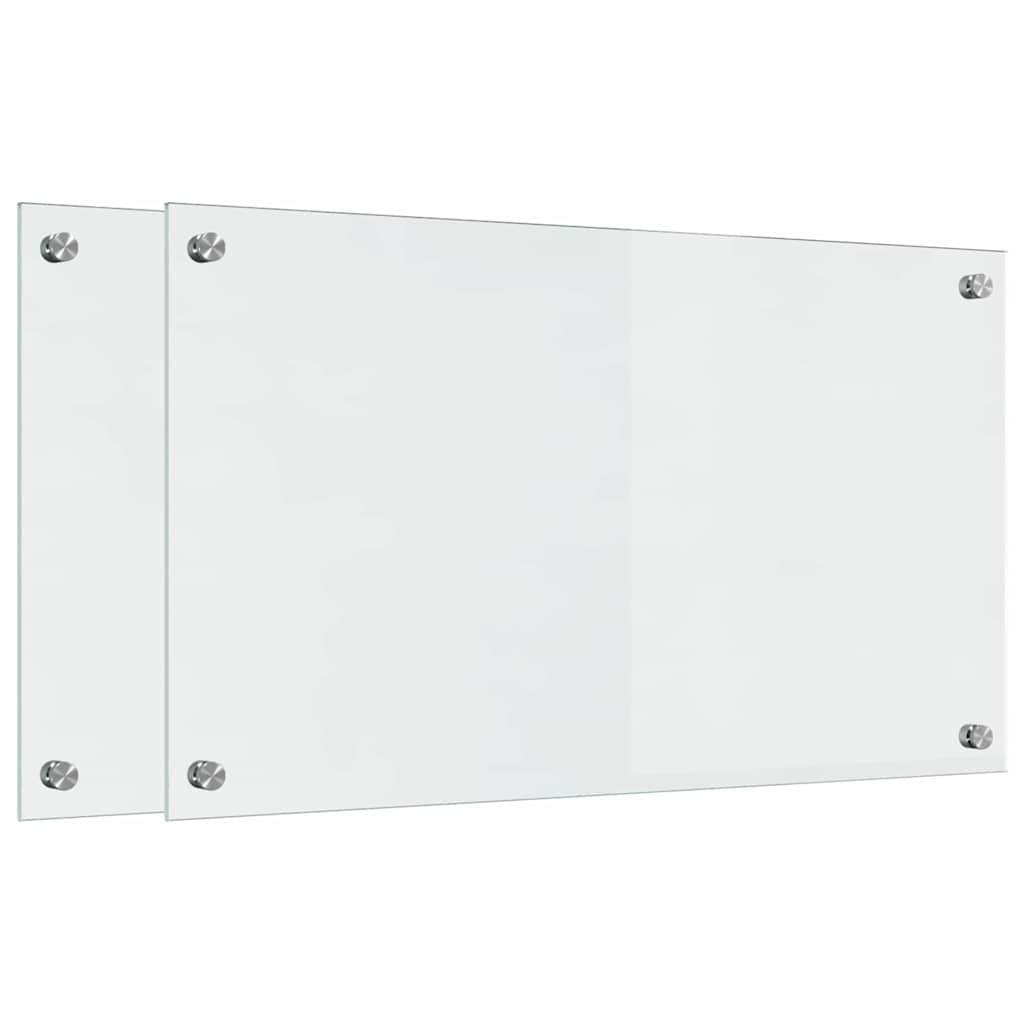 Küchenrückwand 2 pcs Transparent 70 x 40 cm Gehärtetes Glas
