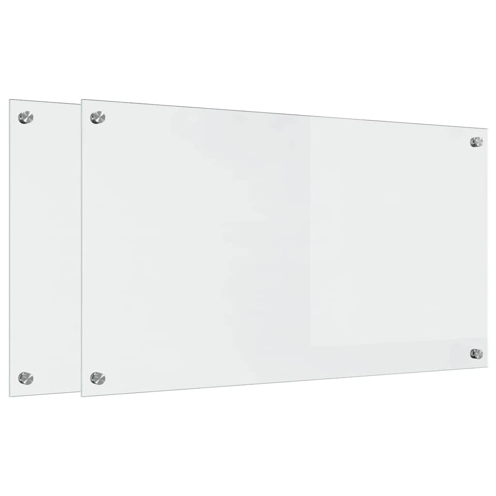 Küchenrückwand 2 pcs Transparent 90 x 50 cm Gehärtetes Glas