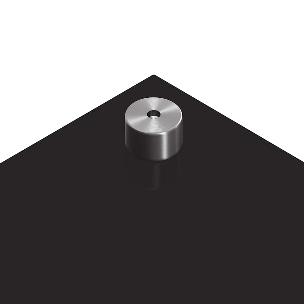 Küchenrückwand 2 pcs Schwarz 80 x 60 cm Gehärtetes Glas