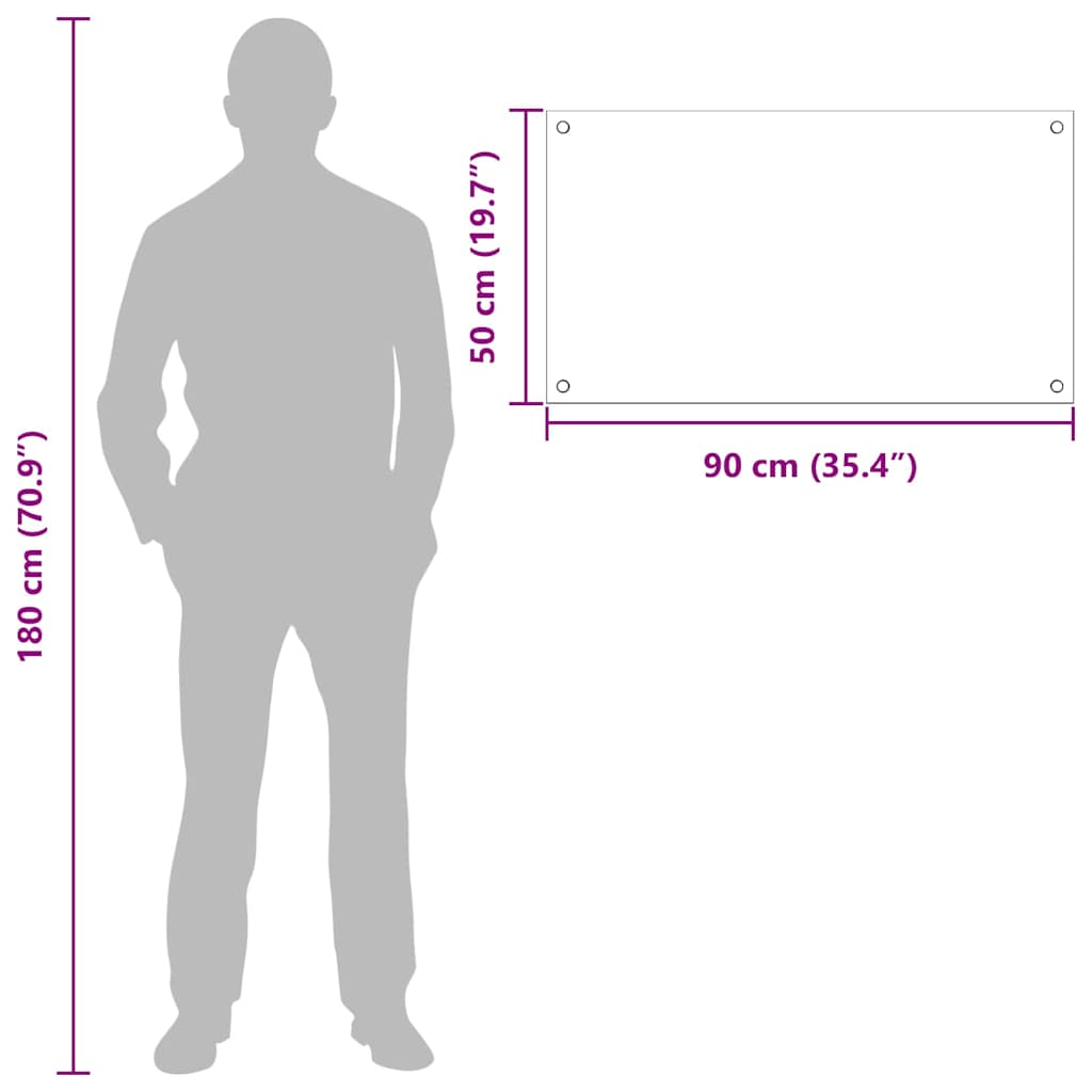 Küchenrückwand 2 pcs Schwarz 90 x 50 cm Gehärtetes Glas