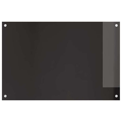 Küchenrückwand 2 pcs Schwarz 90 x 60 cm Gehärtetes Glas
