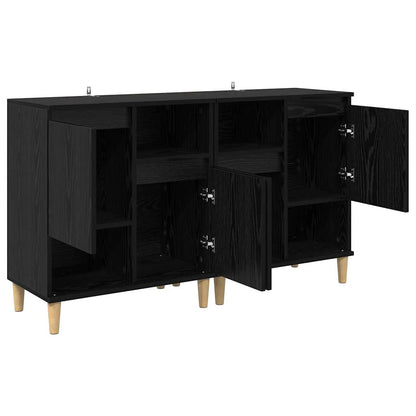 Sideboards 2 pcs Schwarz Eichen-Optik 60 x 35 x 70 cm