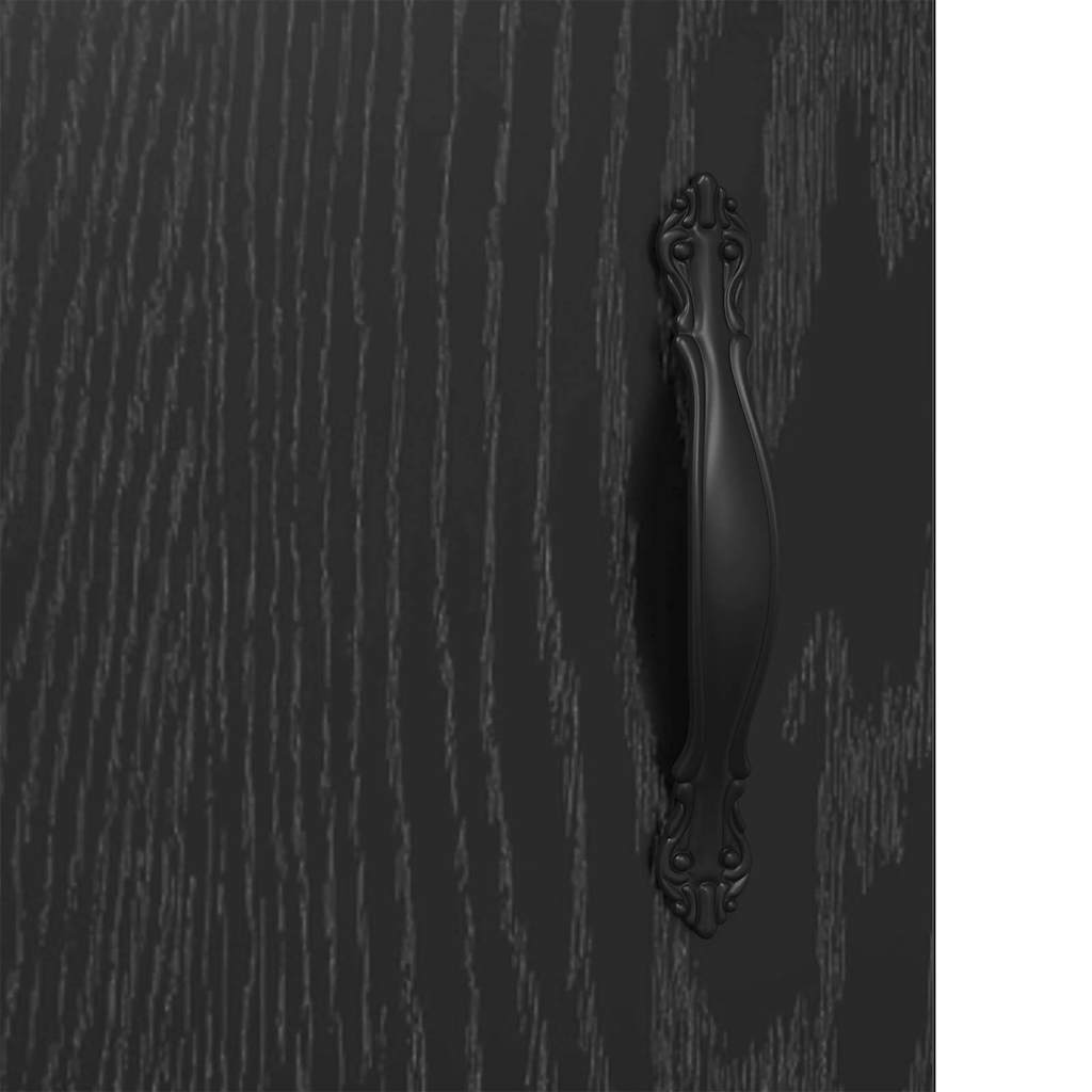 Wandmontierter Schrank 2 pcs Schwarz Eichen-Optik Holzwerkstoff