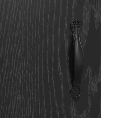 Wandmontierter Schrank 2 pcs Schwarz Eichen-Optik Holzwerkstoff