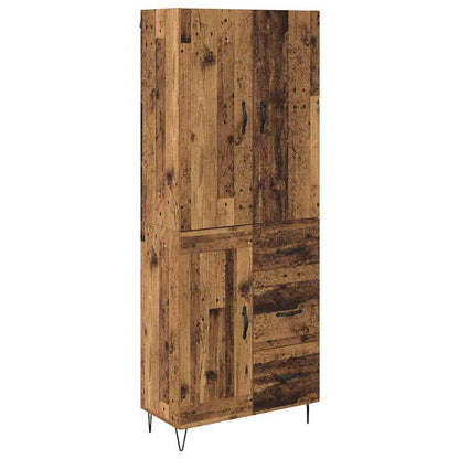 Highboard mit Schubladen 2 pcs Altholz Holzwerkstoff