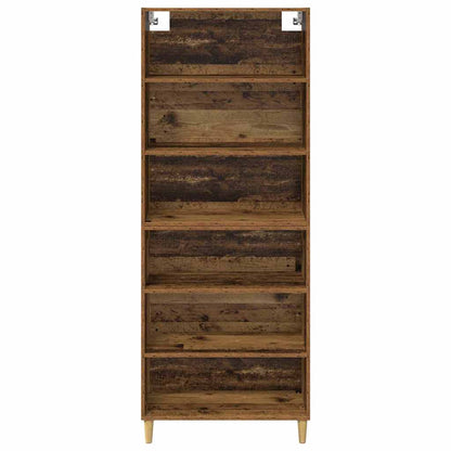 Highboard Altholz 69,5 x 32,5 x 180 cm Holzwerkstoff