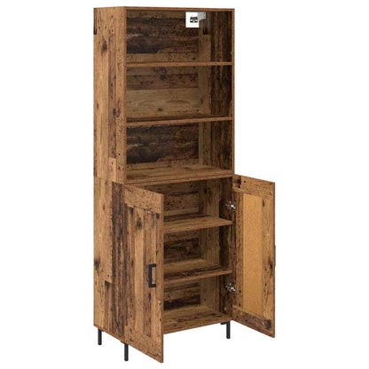 Highboard Altholz 69,5 x 34 x 180 cm Holzwerkstoff