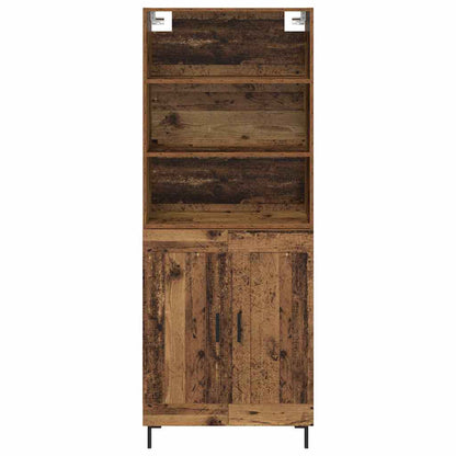 Highboard Altholz 69,5 x 34 x 180 cm Holzwerkstoff