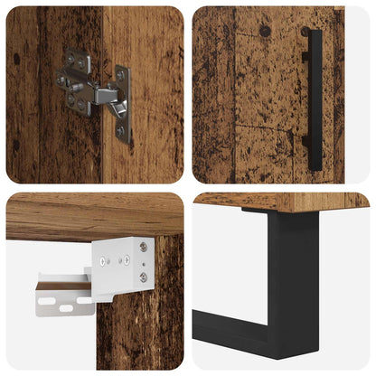 Highboard 2 pcs Altholz Holzwerkstoff