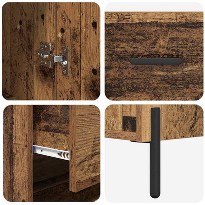 Highboard Altholz 69,5 x 32,5 x 180 cm Holzwerkstoff