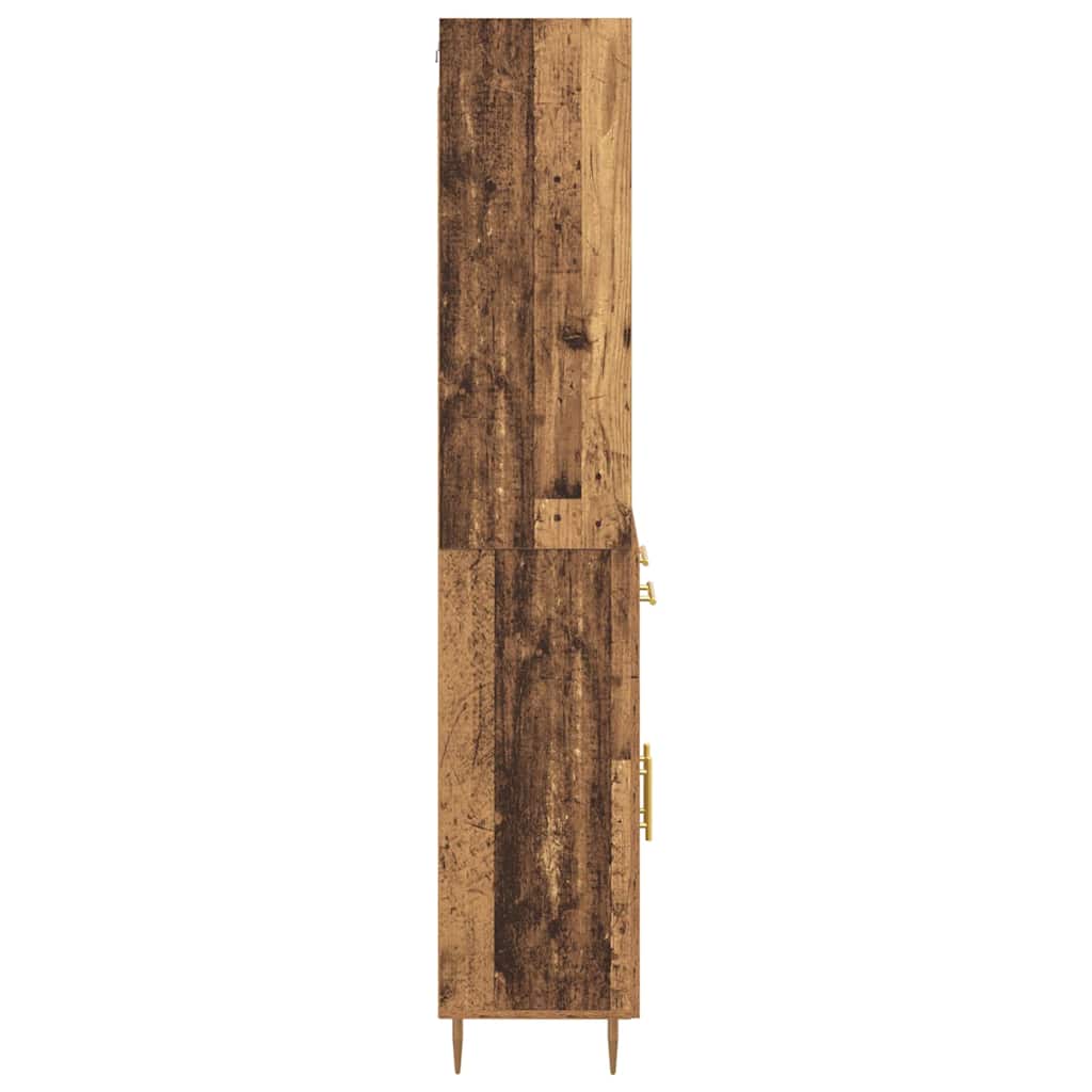 Highboard Altholz 69,5 x 34 x 180 cm Holzwerkstoff