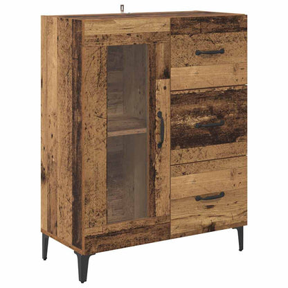Highboard Altholz 69,5 x 34 x 180 cm Holzwerkstoff
