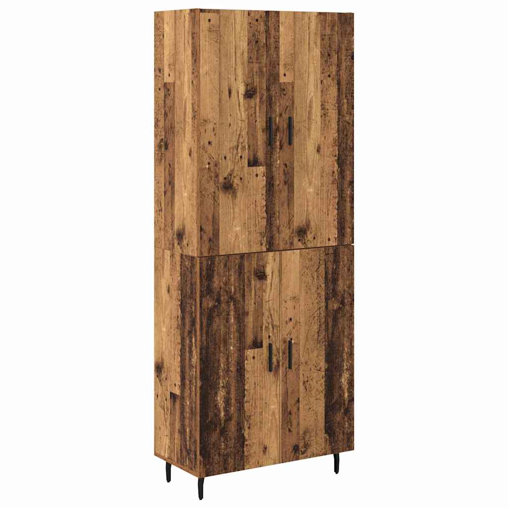 Highboard 2 pcs Altholz Holzwerkstoff
