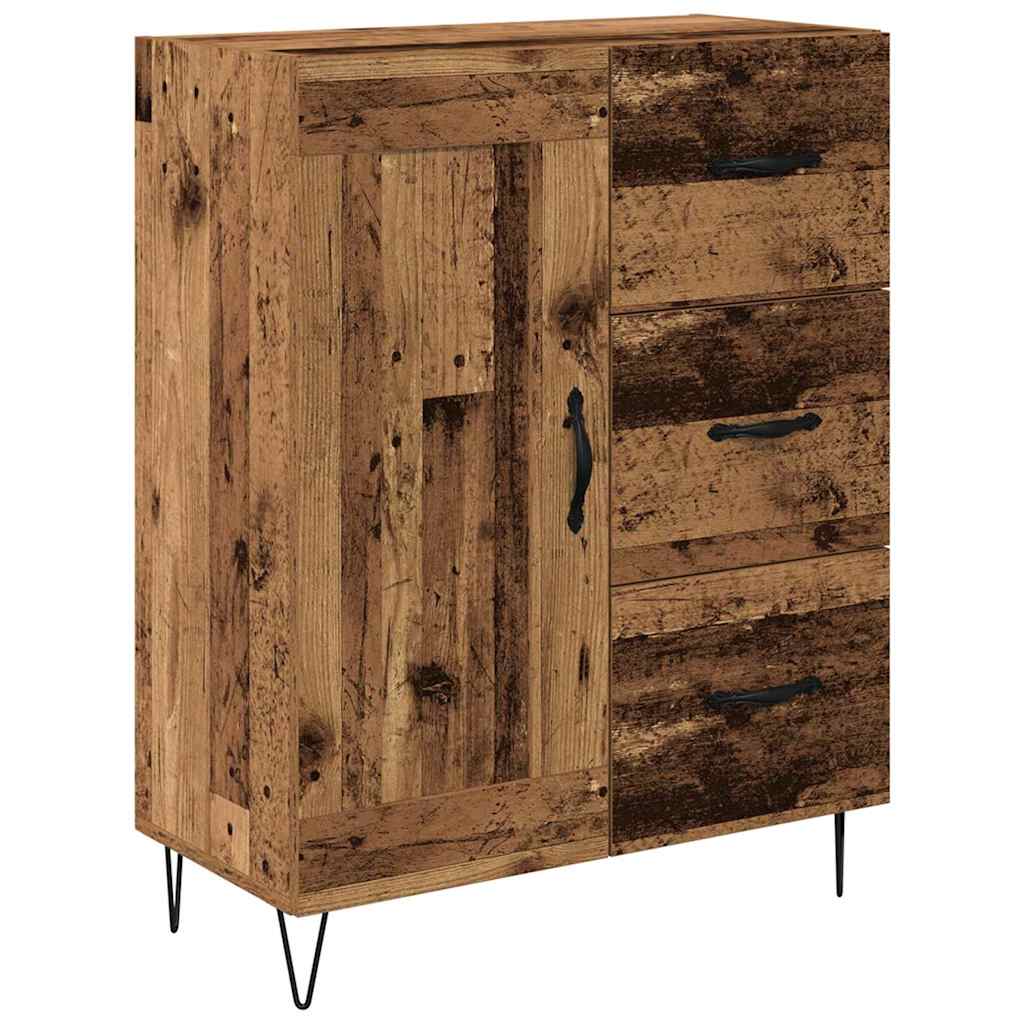Highboard mit Schubladen 2 pcs Altholz Holzwerkstoff