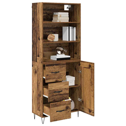 Highboard mit Schubladen 2 pcs Altholz Holzwerkstoff