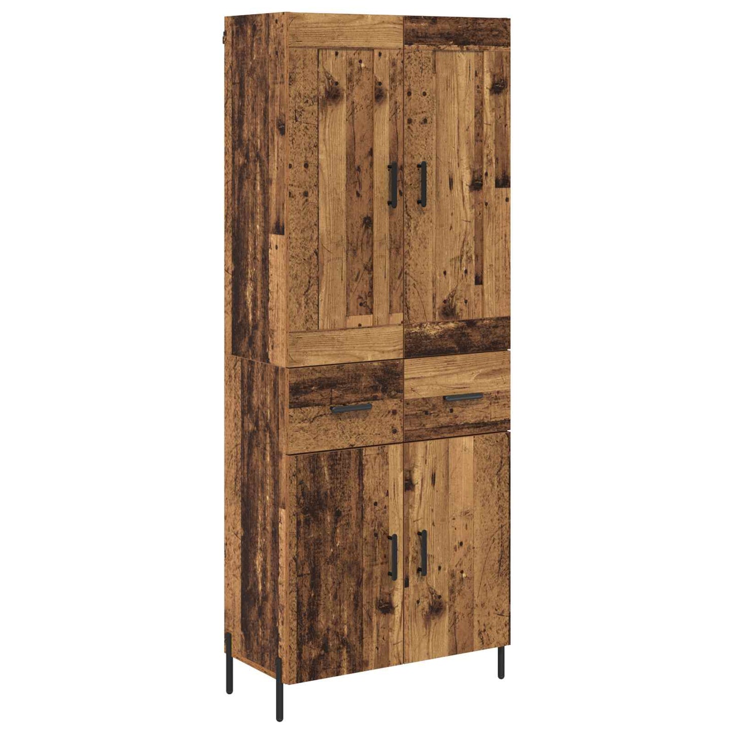 Highboard 2 pcs Altholz Holzwerkstoff