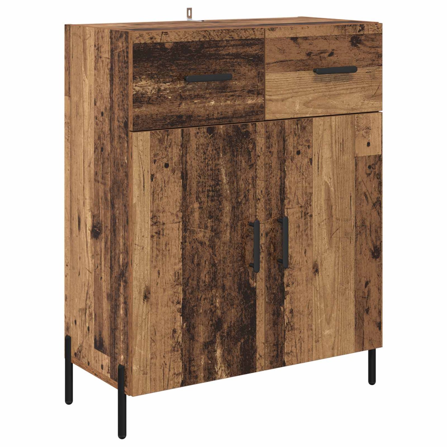 Highboard 2 pcs Altholz Holzwerkstoff