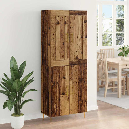 Highboard Altholz 69,5 x 34 x 180 cm Holzwerkstoff