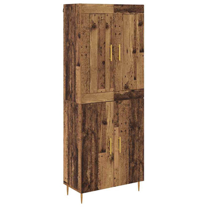 Highboard Altholz 69,5 x 34 x 180 cm Holzwerkstoff