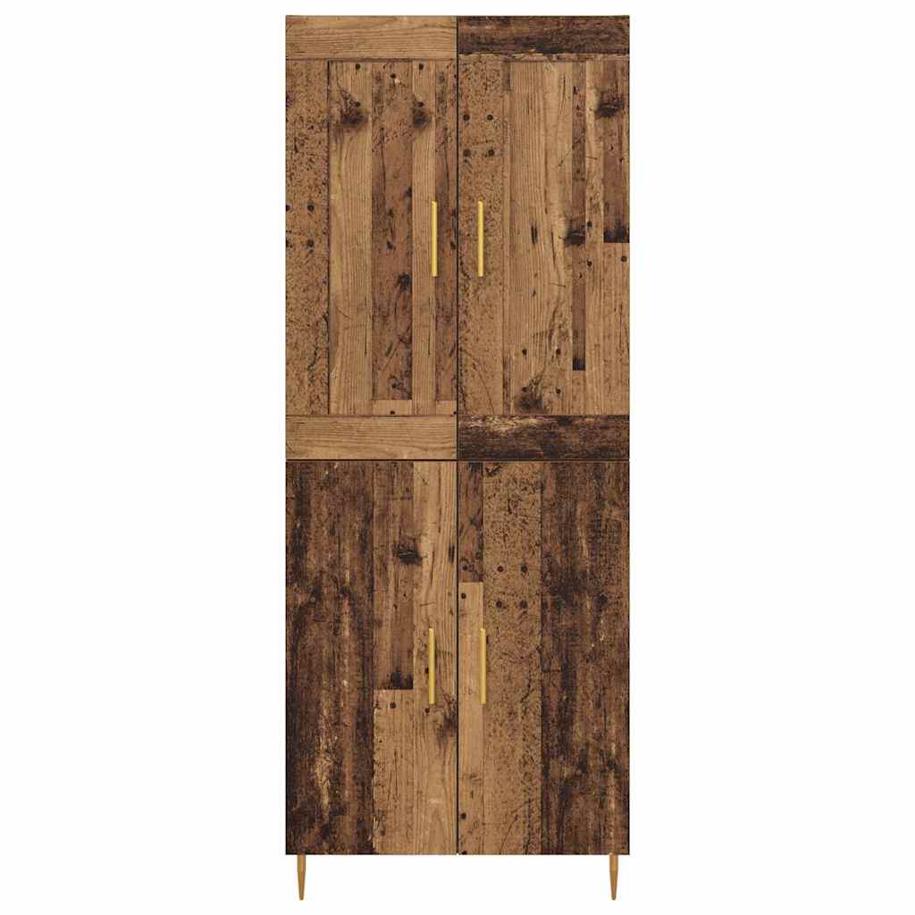 Highboard Altholz 69,5 x 34 x 180 cm Holzwerkstoff