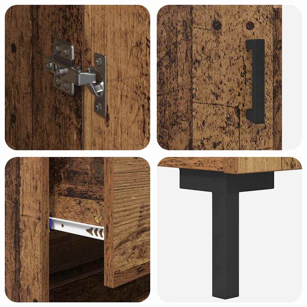 Highboard mit Schubladen 2 pcs Altholz Holzwerkstoff