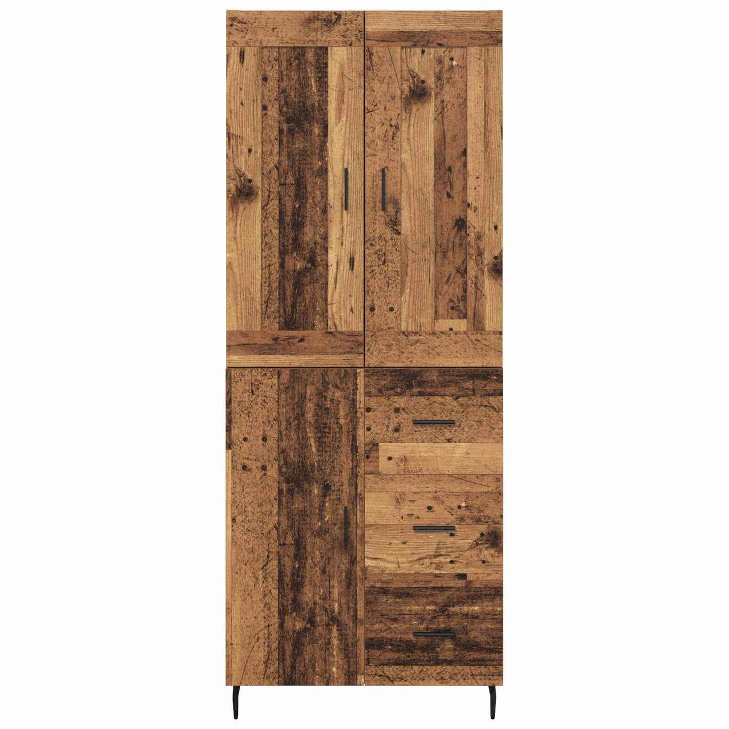 Highboard mit Schubladen 2 pcs Altholz Holzwerkstoff