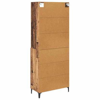 Highboard Altholz 69,5 x 34 x 180 cm Holzwerkstoff