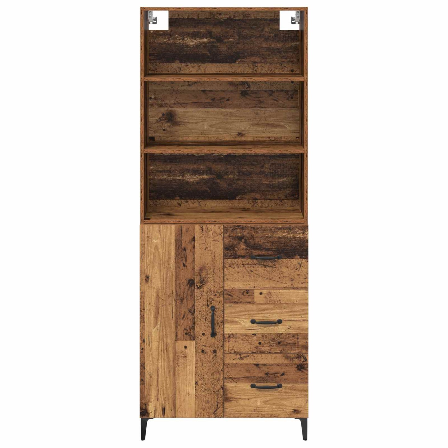 Highboard Altholz 69,5 x 34 x 180 cm Holzwerkstoff