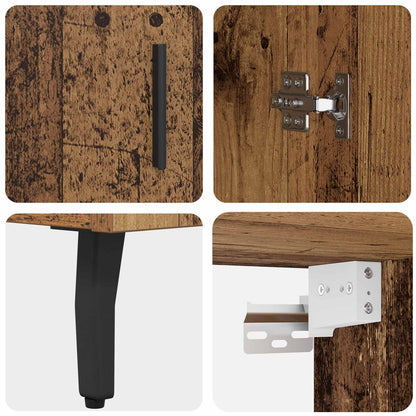 Highboard 2 pcs Altholz Holzwerkstoff