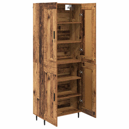 Highboard 2 pcs Altholz Holzwerkstoff