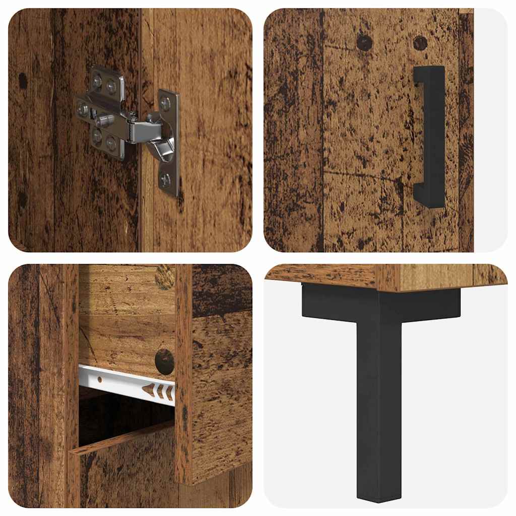 Highboard mit Schubladen 2 pcs Altholz Holzwerkstoff