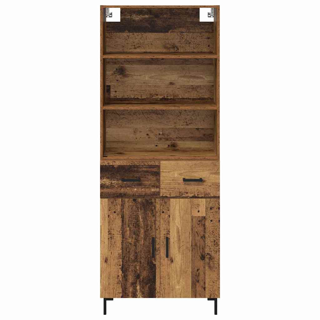 Highboard Altholz 69,5 x 34 x 180 cm Holzwerkstoff
