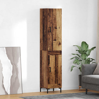 Highboard Altholz 69,5 x 34 x 180 cm Holzwerkstoff