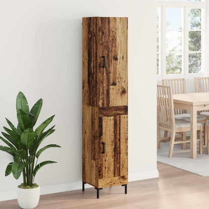 Highboard Altholz 69,5 x 34 x 180 cm Holzwerkstoff